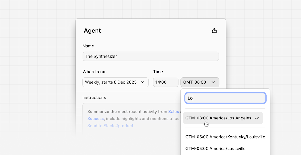 Improved Agent scheduler controls