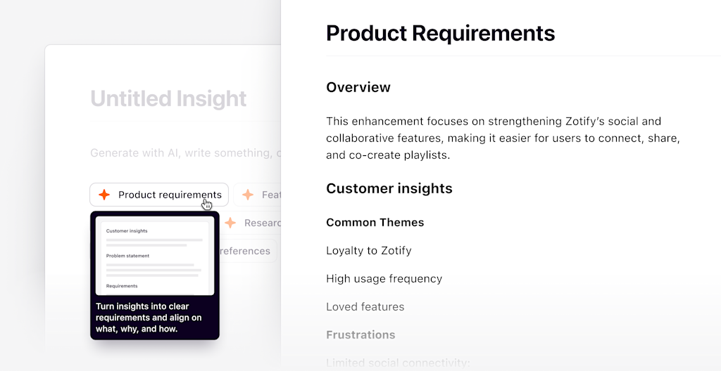 Instantly generate insights tailored to your needs