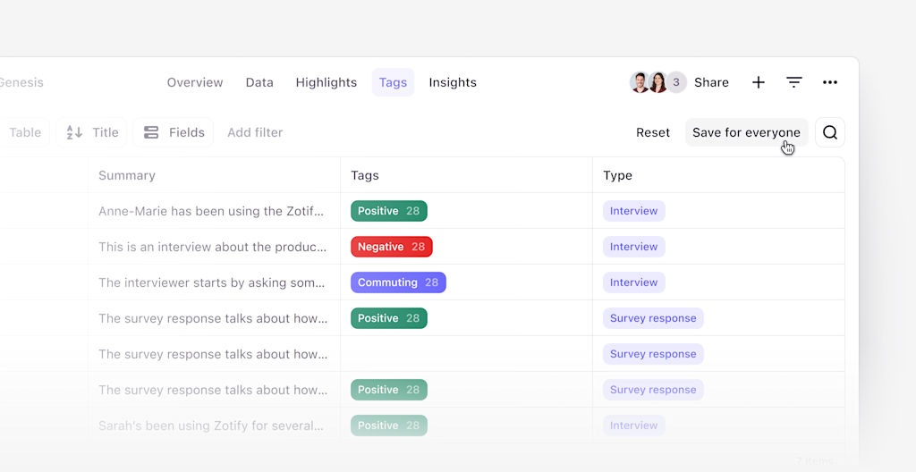 Add filters to project views without impacting others