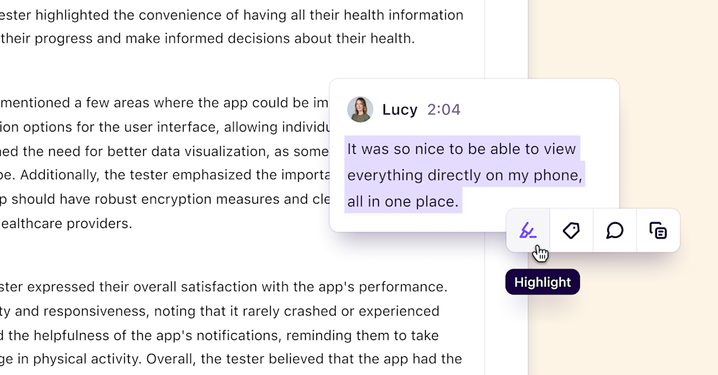 Create highlights without tags