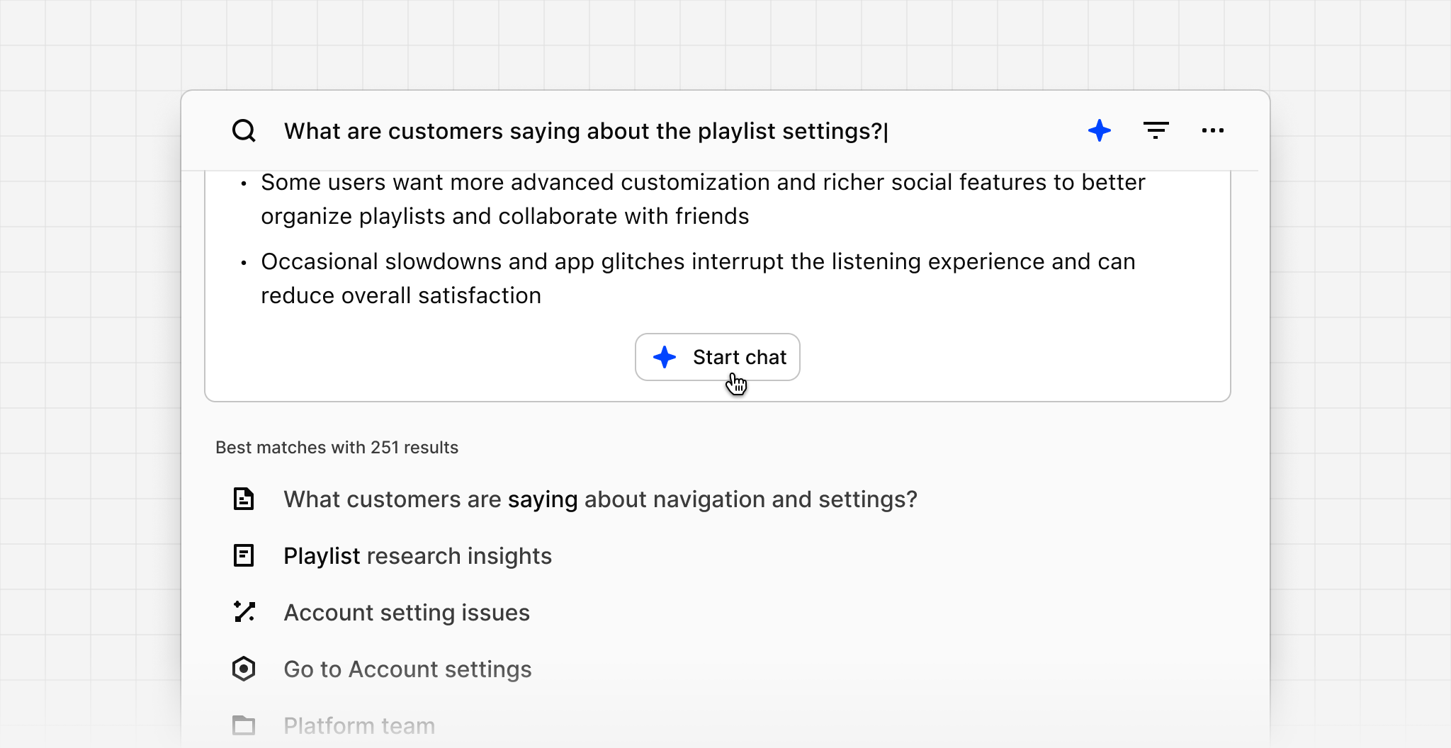 Faster, simpler search in Dovetail