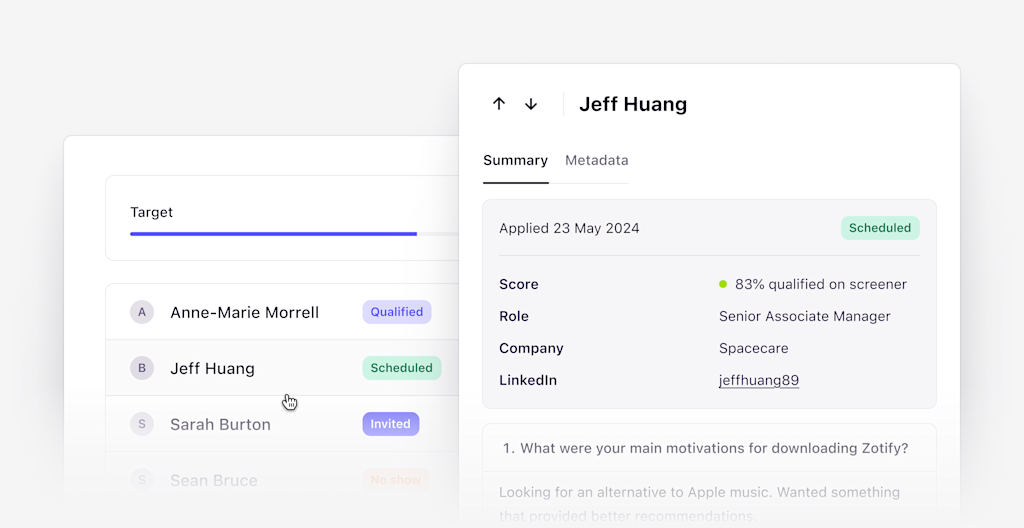 Recruit participants directly in Projects