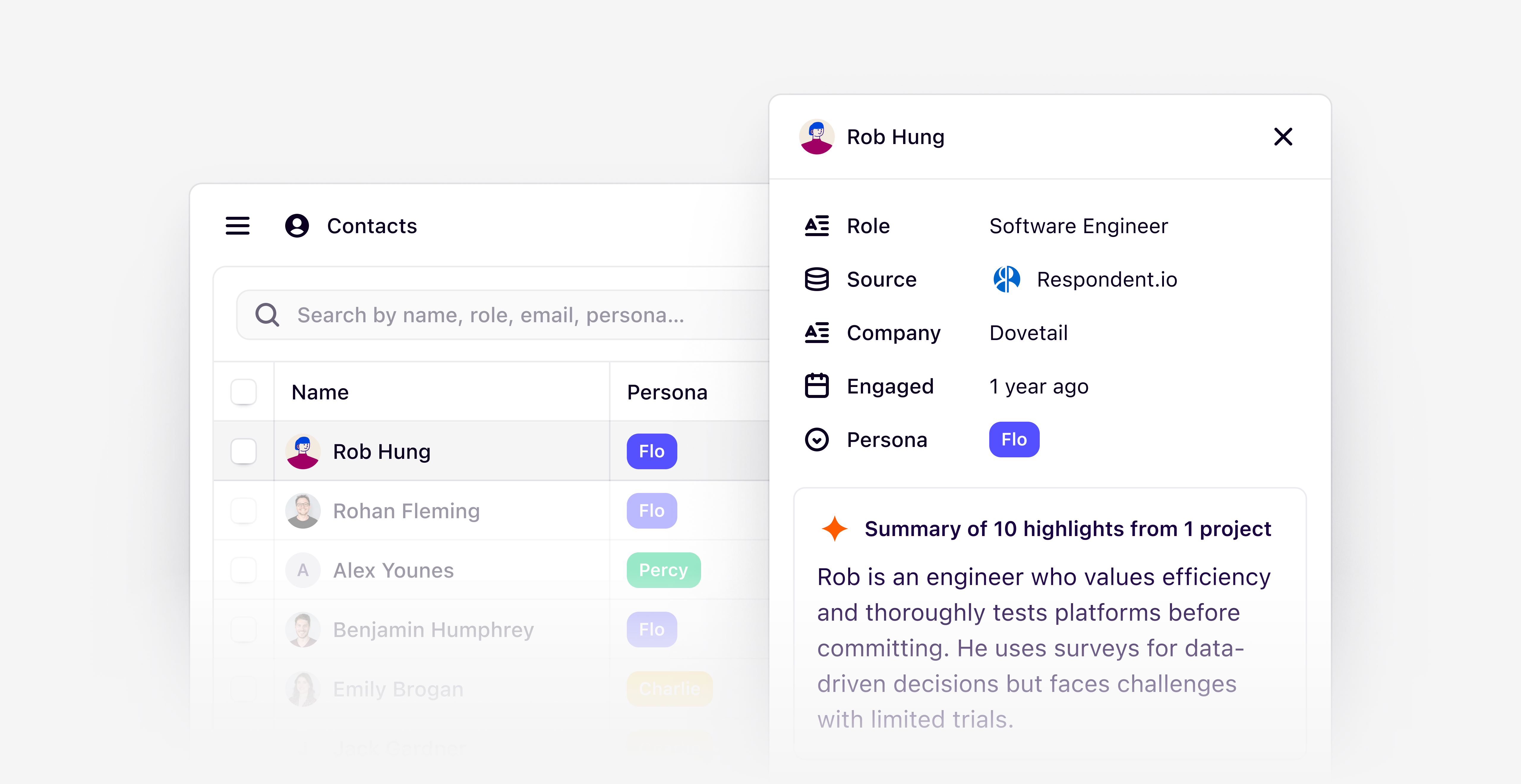 Track and manage research participants with contacts
