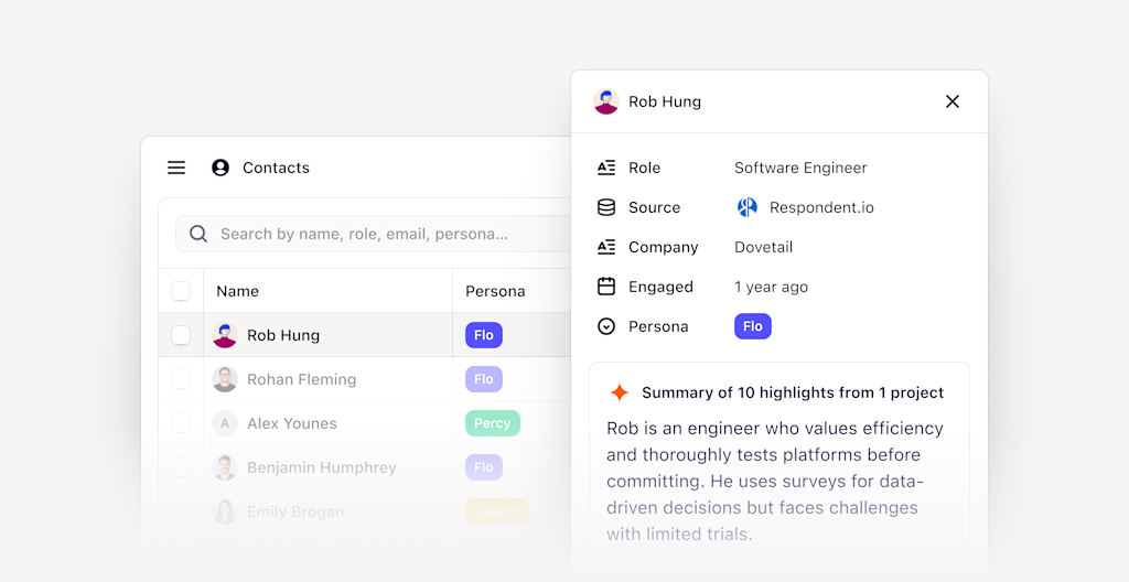 Track and manage research participants with contacts