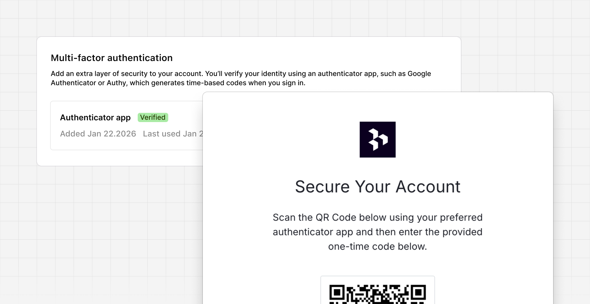 Two-factor authentication using OTP