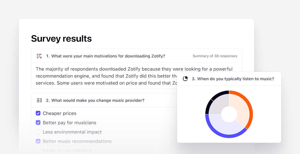 Automated survey analysis