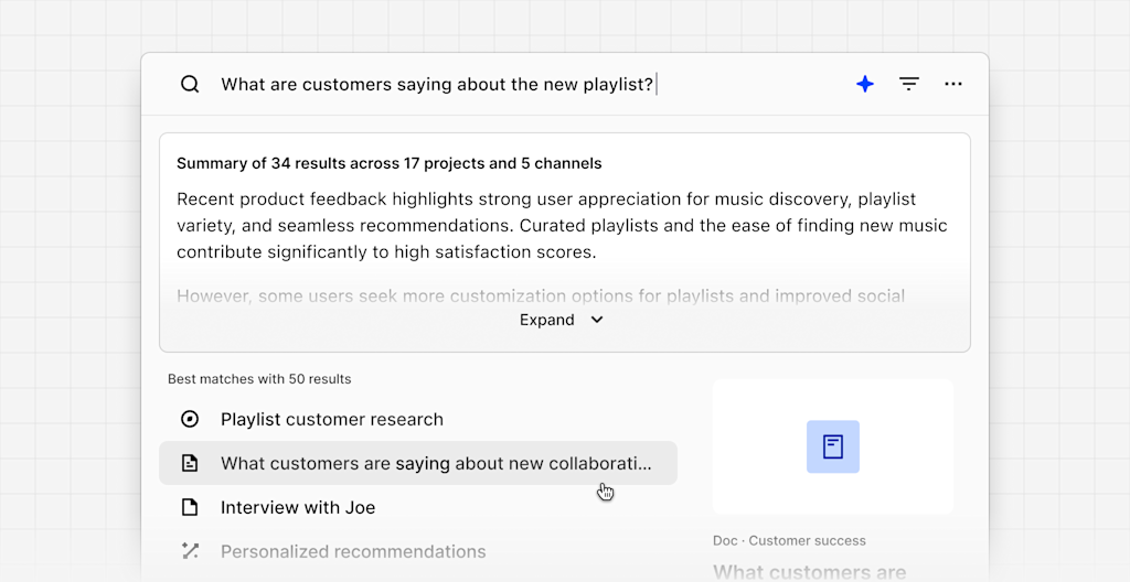 Quick search improvements