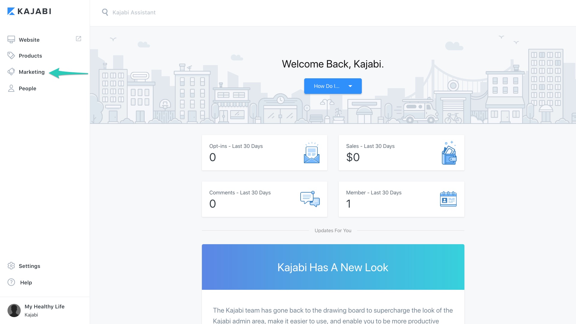 Kajabi - admin sites 6873 dashboard