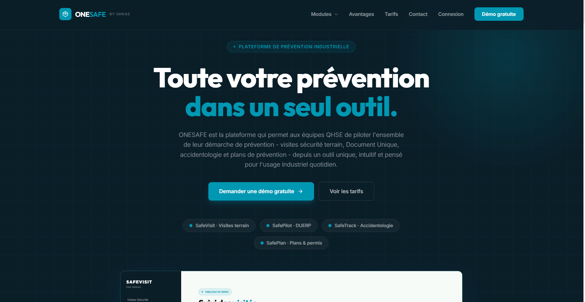 OneSafe - Plateforme SaaS QSE par OHKAS