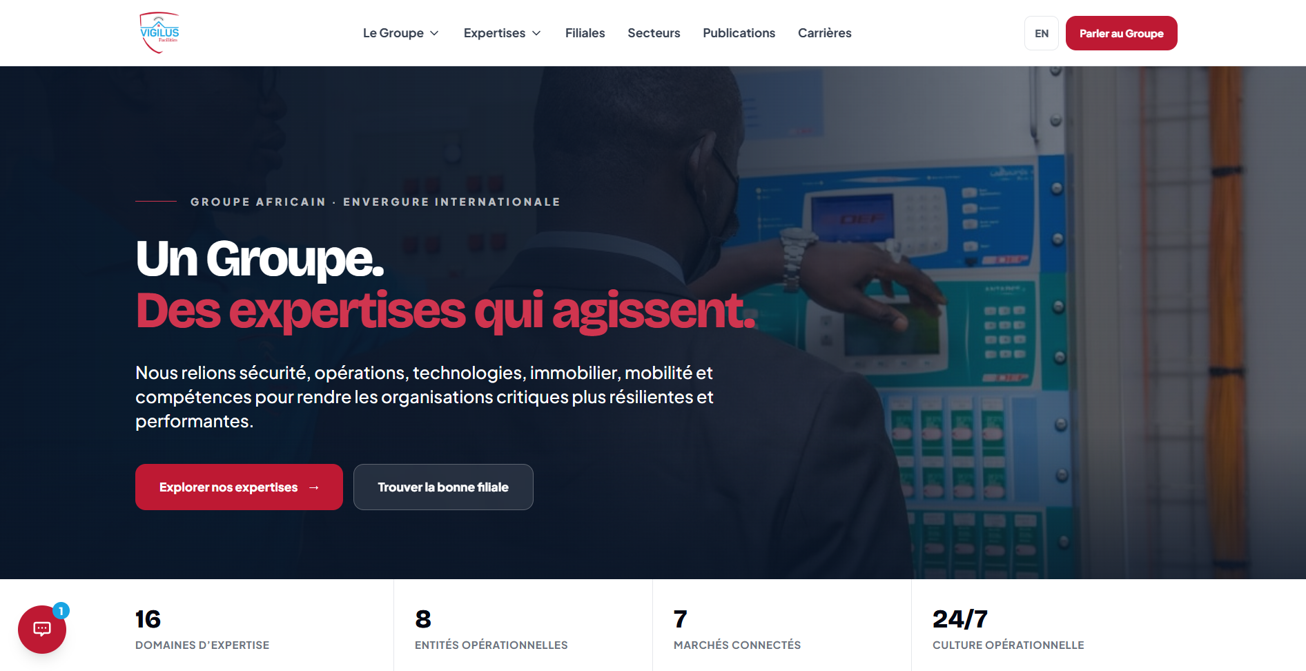 Site web corporate Vigilus Group