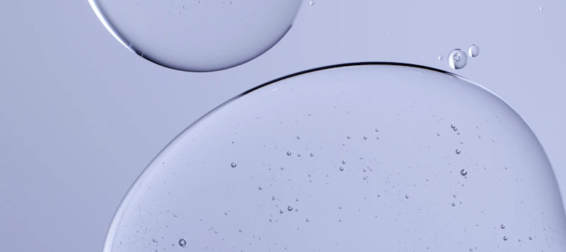Keratin treatment lays on a light blue surface.