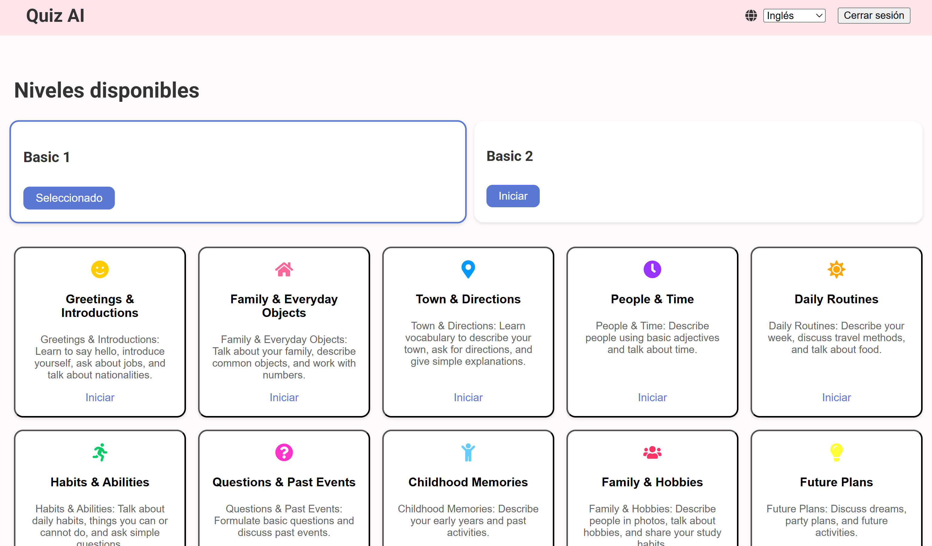 AI-Powered Language Quiz Application