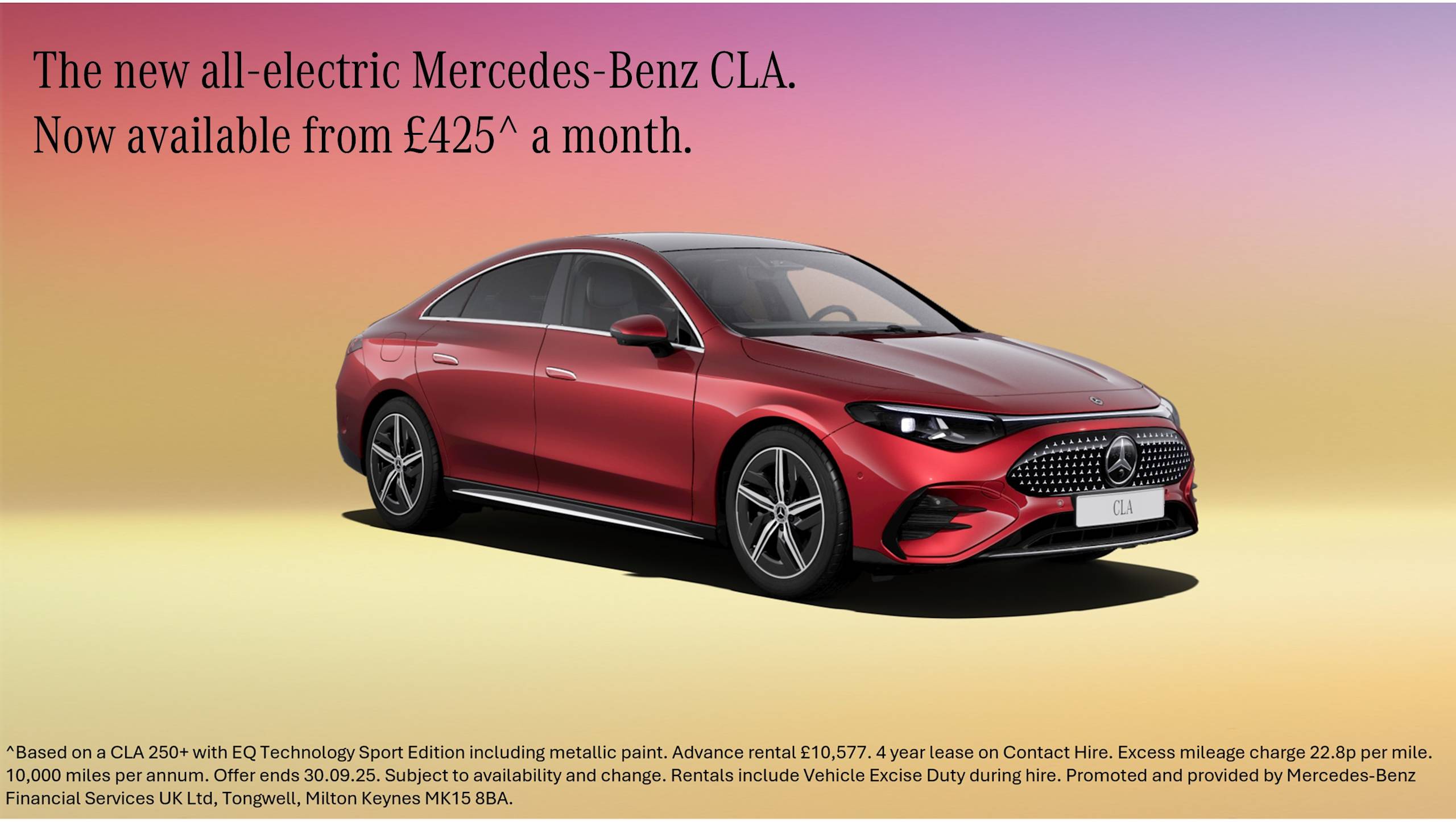 New CLA from £425 pm - BPS