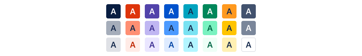 Color palette pairings. 