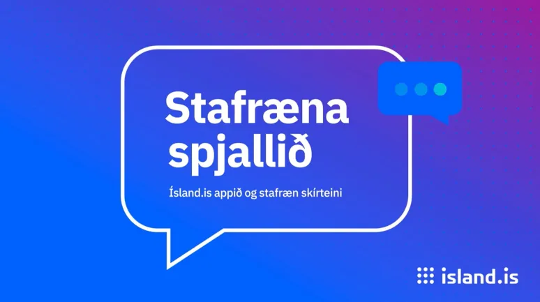 Digital Chat - Ísland.is app and digital licences