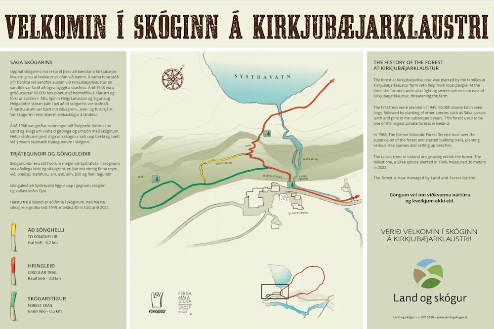 Kirkjubæjarklaustur forest grove poster