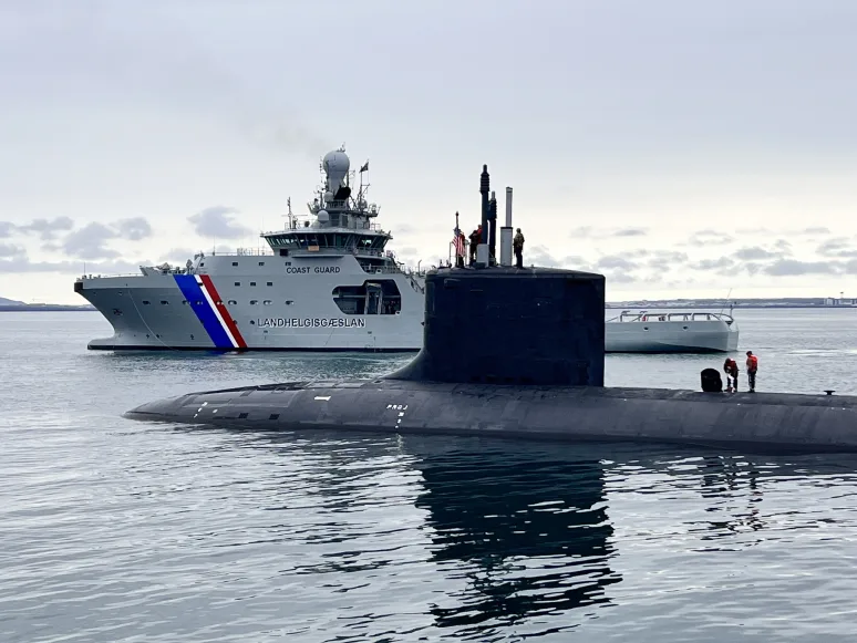 Nuclear powered submarine at Helguvík