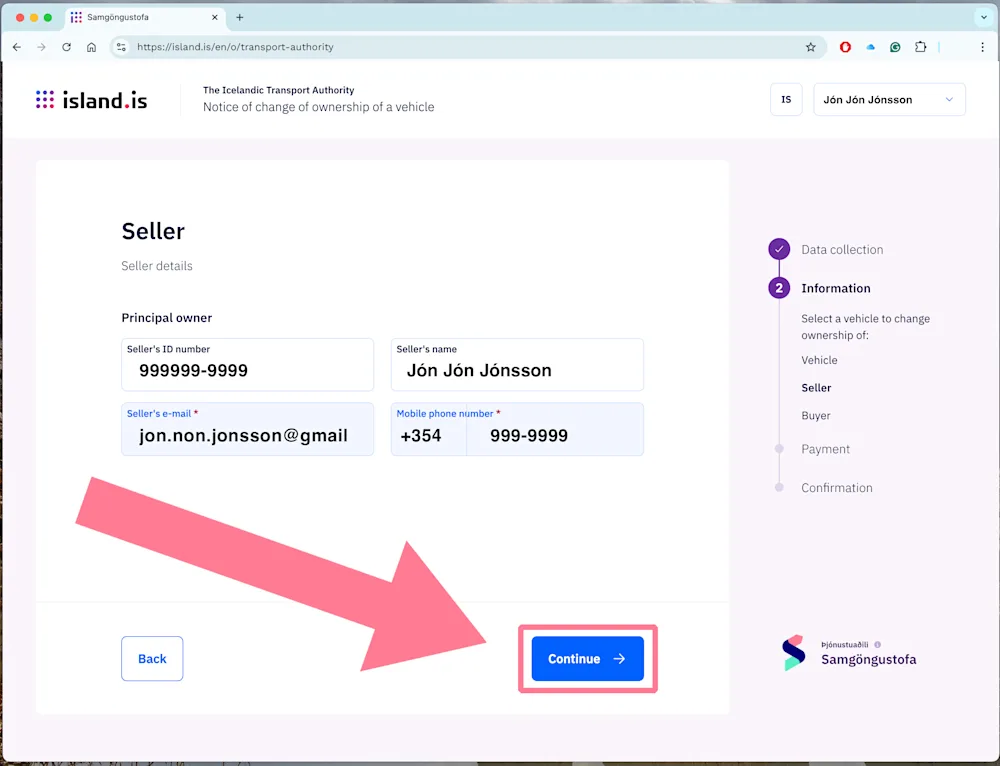 Electronic change of vehicle ownership - sale - image 13