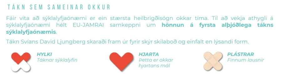 Mynd. Vitundarvakning gegn sýklalyfjanotkun. Tákn sem sameinar okkur.