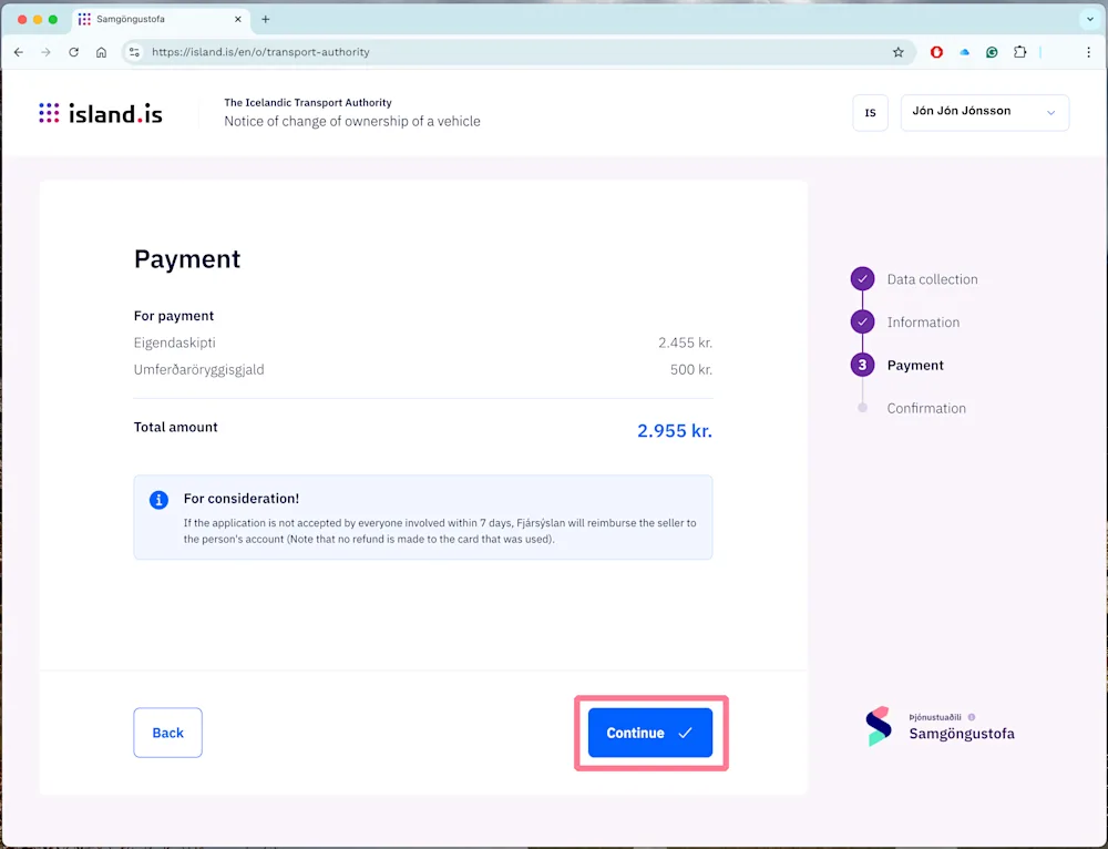 Electronic change of vehicle ownership - sale - image 15