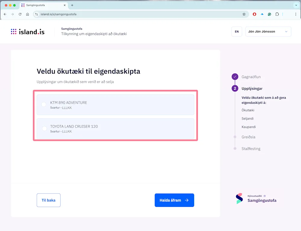 Rafræn eigendaskipti sala mynd 11