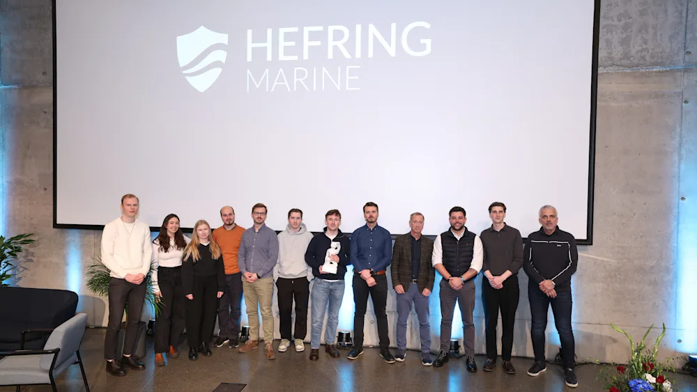 Teymi Hefring Marine við afhendingu verðllaunanna - ljósmyndari Sigurjón Ragnar