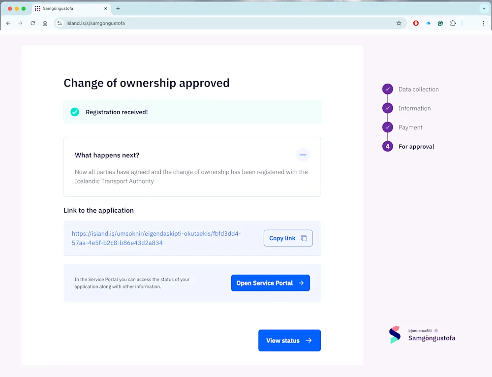 Electronic change of vehicle ownership - purchase - image 8