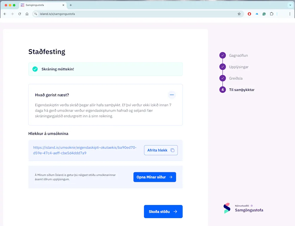Rafræn eigendaskipti kaup mynd 8