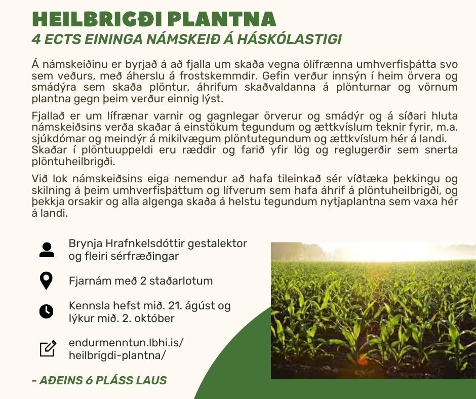 Heilbrigði plantna - auglýsing