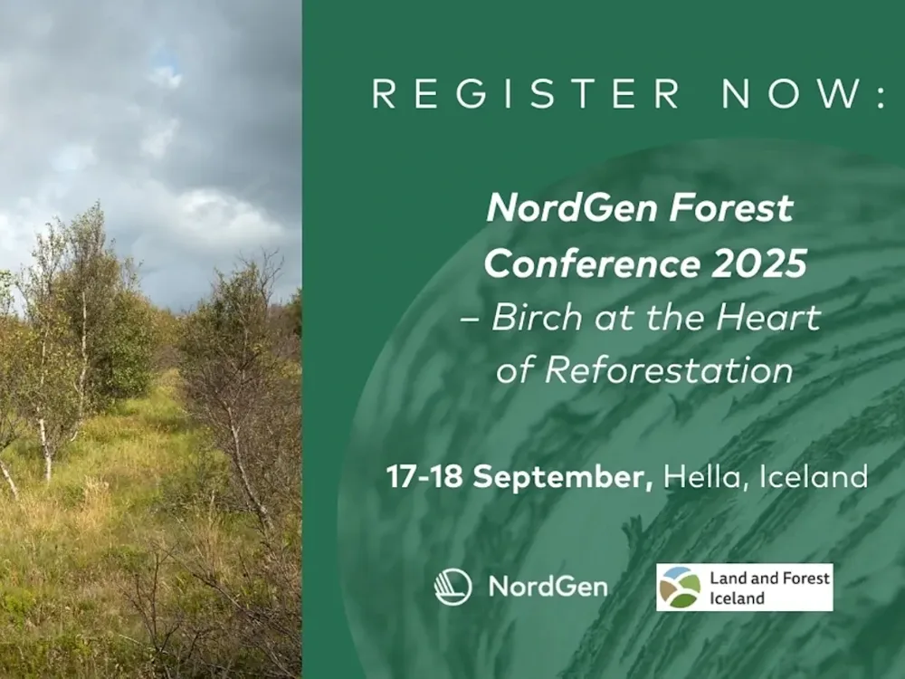 Skógaráðstefna NordGen 2025 - dreifiblað um skráningu