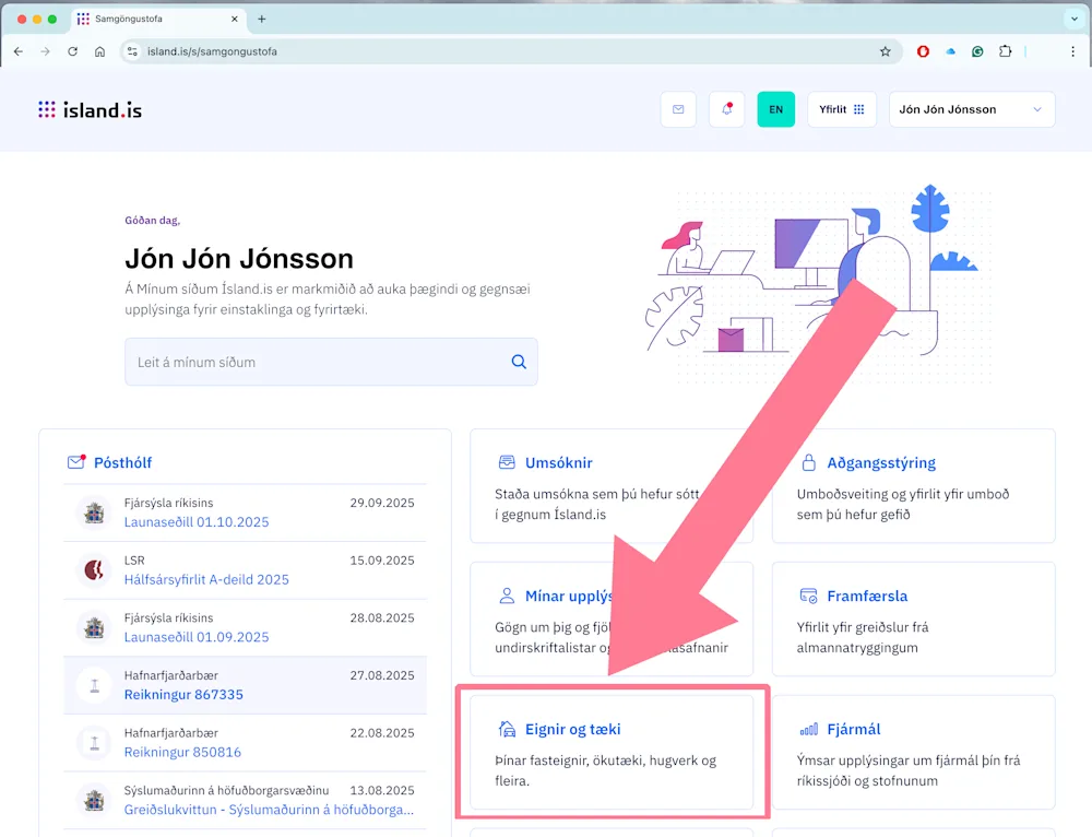 Rafræn eigendaskipti sala mynd 5