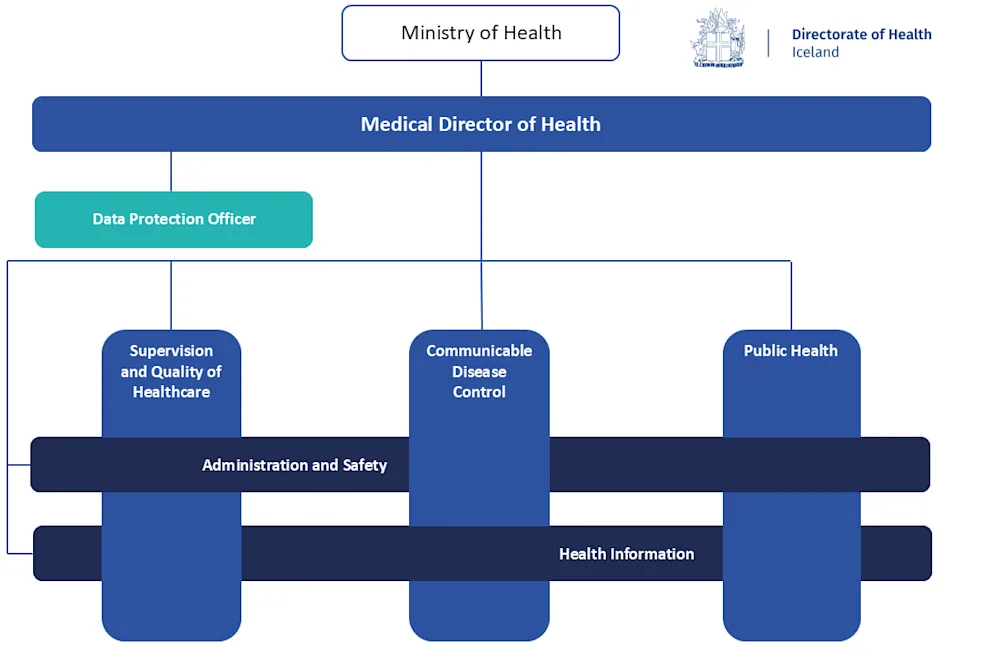 Organizational chart for the Directorate of Health