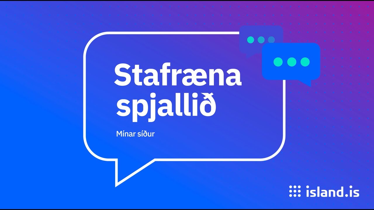 Mínar síður - Um Mínar síður | Stafrænt Ísland