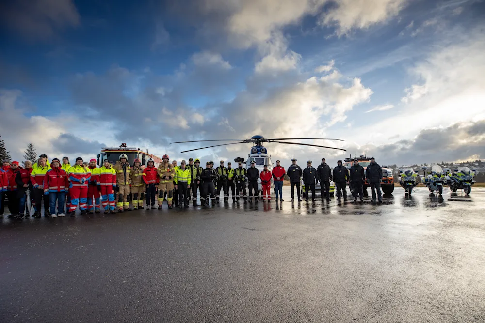 Mynd af viðbragðsaðilum á minningardeginum 2022, notuð árið 2026