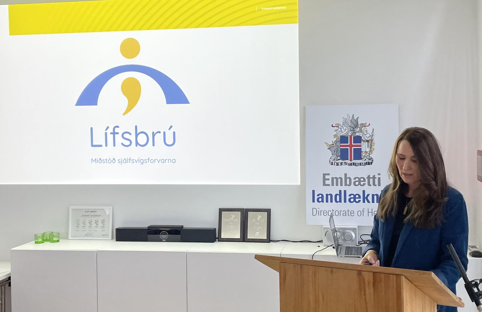 Guðrún Jóna Guðlaugsdóttir, project manager, opening of Lífsbrú - Centre for Suicide Prevention