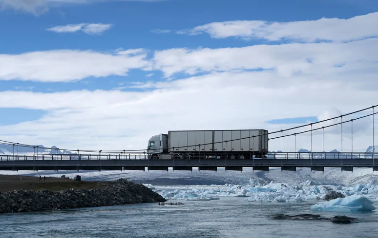 Samgöngustofa Jökulsárlón flutningabíll