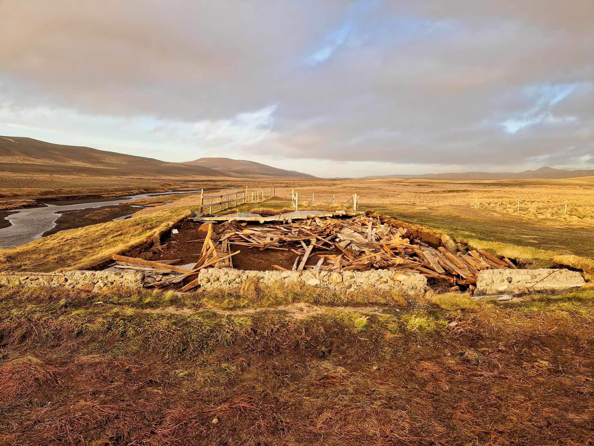 Shed blown over in Víðidalur-7