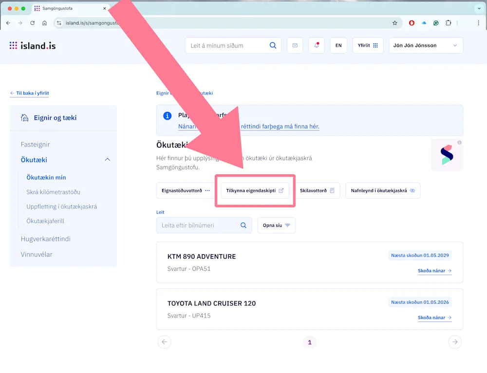 Rafræn eigendaskipti sala mynd 7
