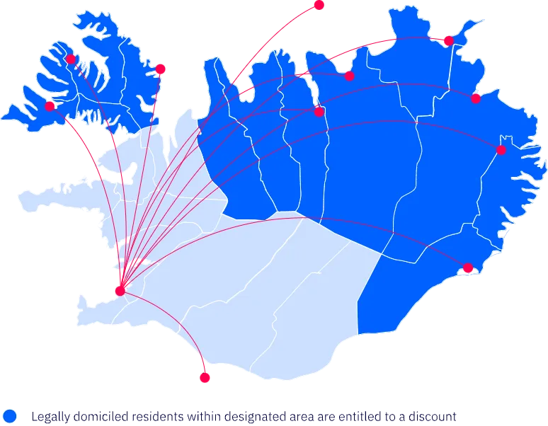 Regions that fall under Loftbrú