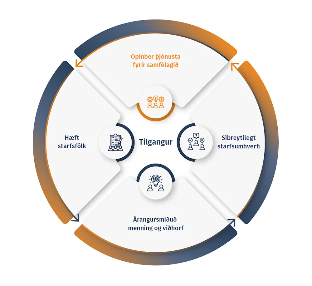 Myndræn framsetning á framtíðarsýn ríkisins í mannauðsmálum