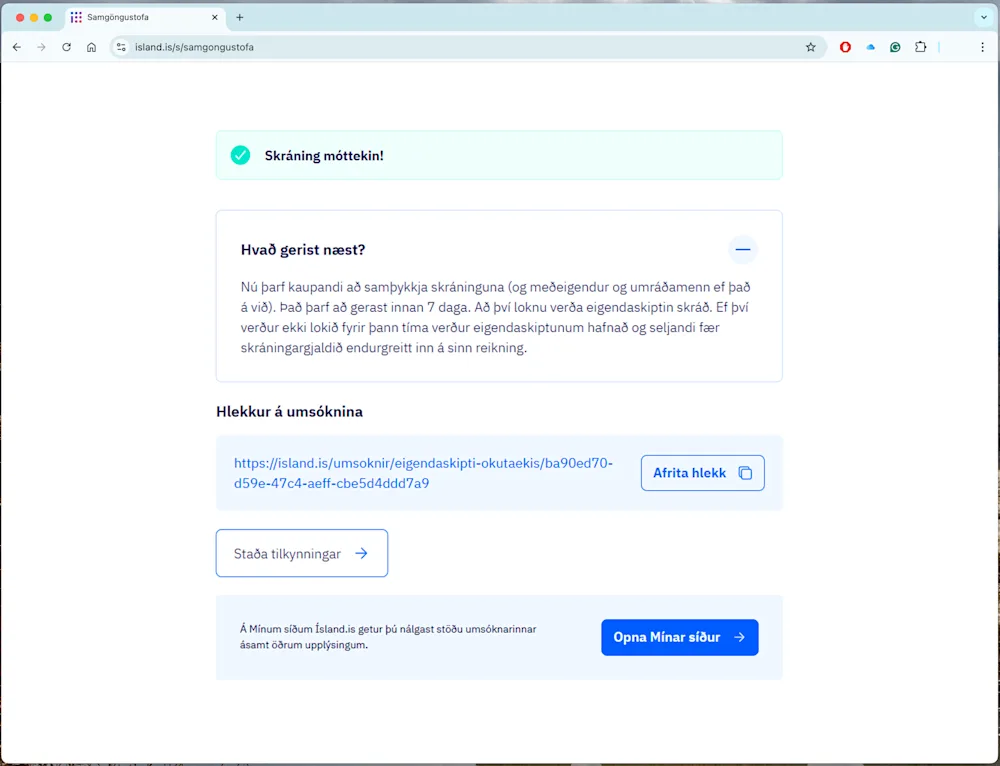 Rafræn eigendaskipti sala mynd 17