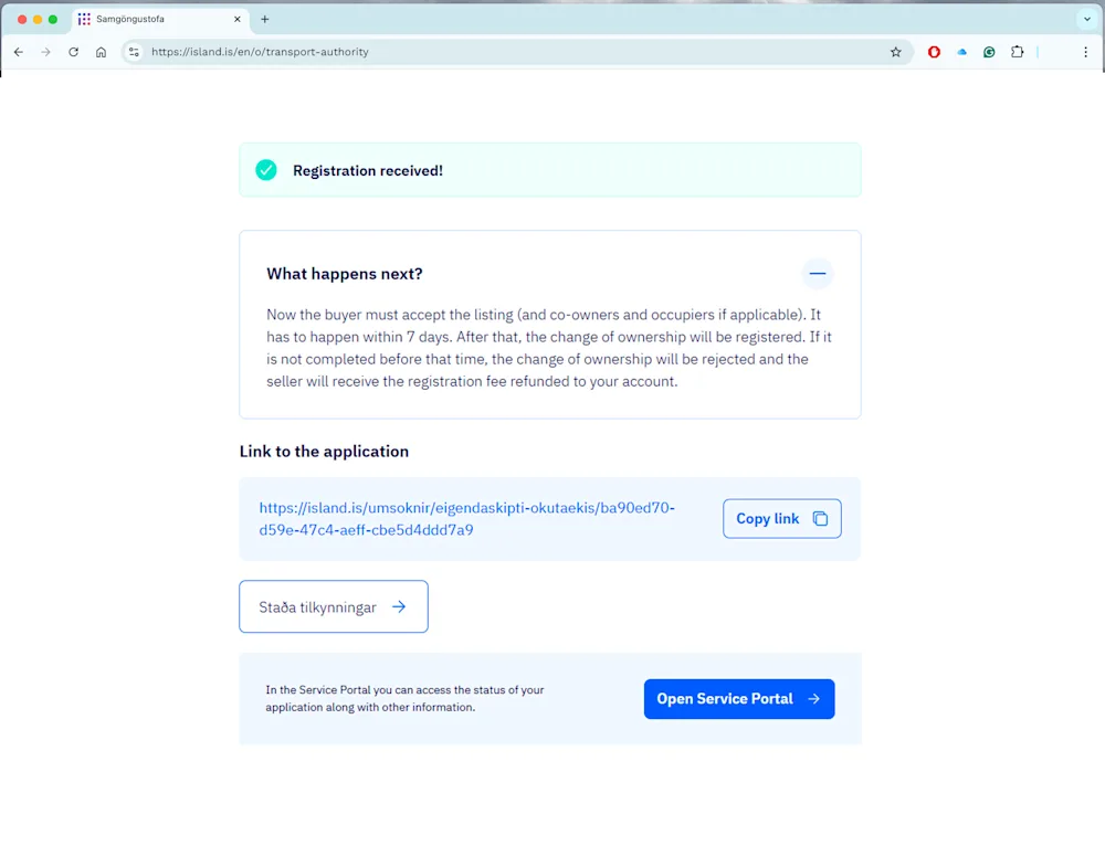 Electronic change of vehicle ownership - sale - image 17