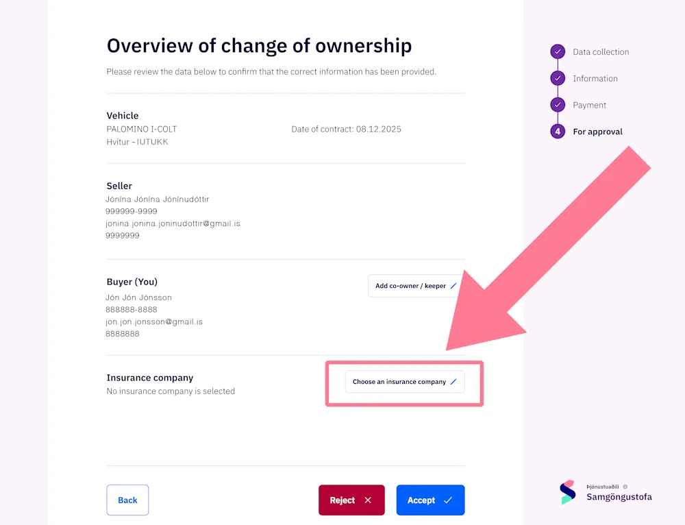 Electronic change of vehicle ownership - purchase - image 6