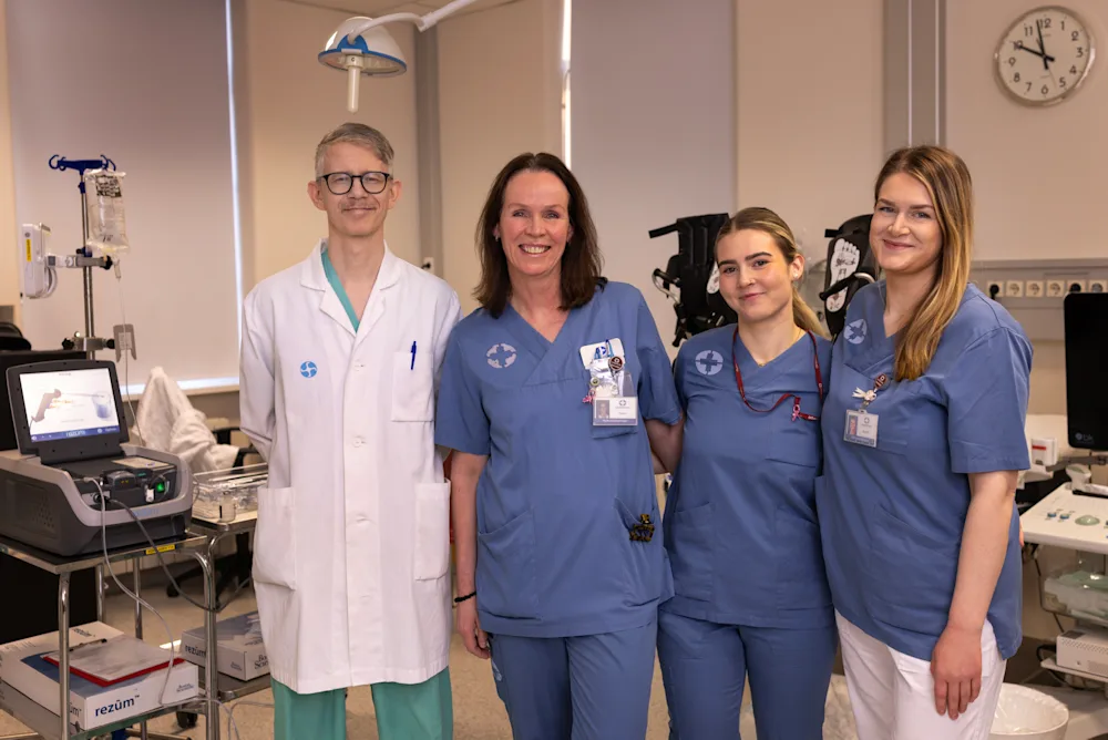 Rezum-teymið: Árni Stefán Leifsson, sérfræðingur í þvagfæraskurðlækningum, Sigrún Gunnarsdóttir, hjúkrunarfræðingur, Svala Björg Rúnarsdóttir, sérhæfður starfsmaður, og Bryndís Snæfríður Gunnarsdóttir, hjúkrunarfræðingur