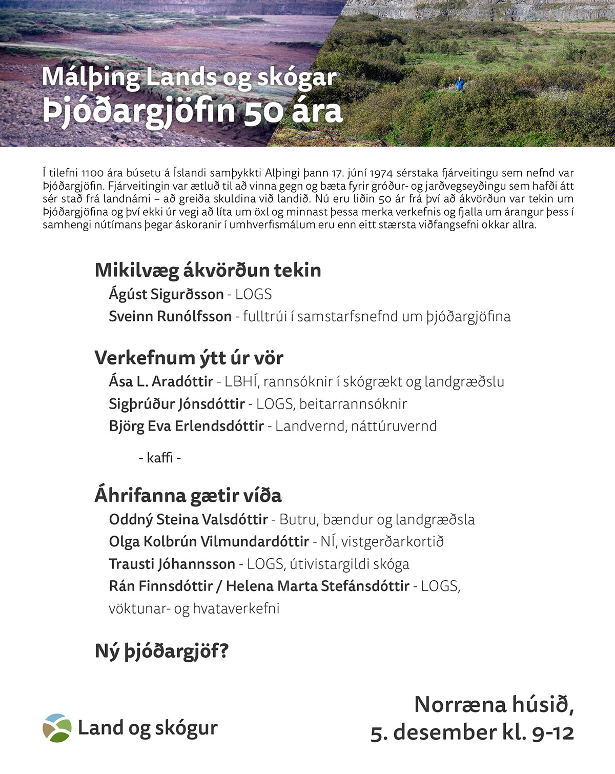 Þjóðargjöfin 50 ára - auglýsing