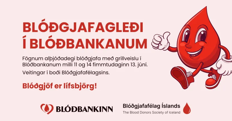 Blóðgjafagleði í Blóðbankanum 2024