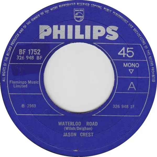 Cover Image for Jason Crest - "Waterloo Road" (1969 Philips)