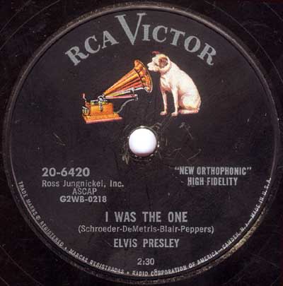 Cover Image for Elvis Presley - "I Was the One" (1956 RCA Victor)