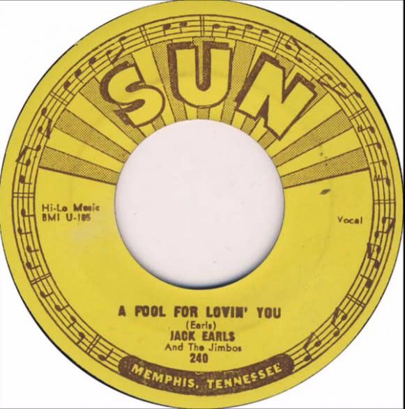 Cover Image for Jack Earls & the Jimbos - "A Fool for Loving You" (1956 Sun Records)