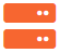 Icon of two stacked orange servers, representing server or database.